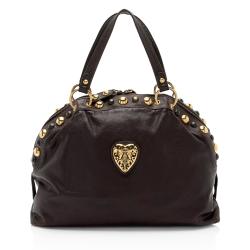 Gucci Leather Studded Babouska Dome Satchel