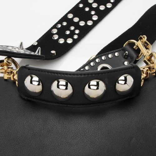 Gucci Leather Studded Blondie Medium Top Handle