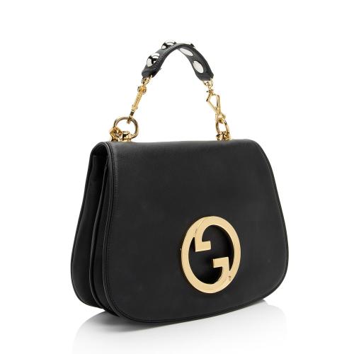 Gucci Leather Studded Blondie Medium Top Handle