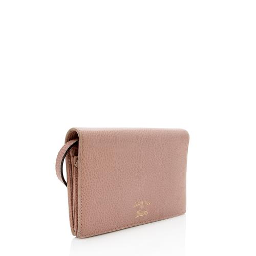 Gucci Leather Swing Wallet with Strap