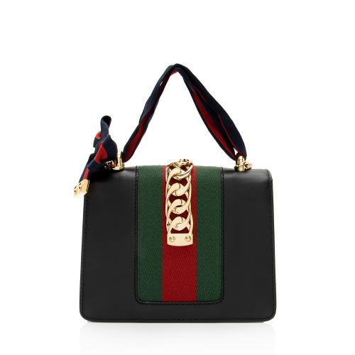 Gucci Leather Sylvie Mini Chain Bag