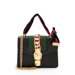 Gucci Leather Sylvie Mini Chain Bag