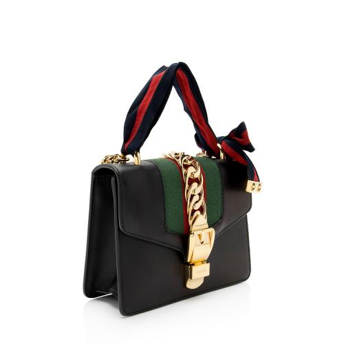 Gucci Leather Sylvie Mini Chain Bag