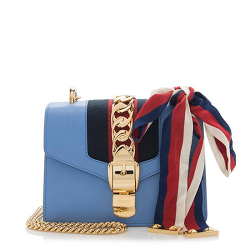 Gucci Leather Sylvie Mini Chain Bag