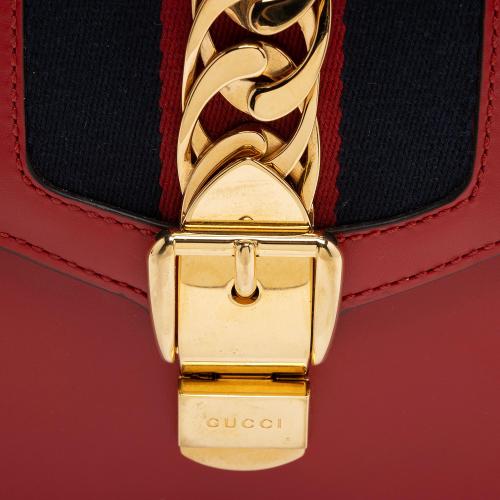 Gucci Leather Sylvie Mini Top Handle