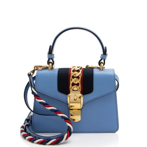 Gucci Leather Sylvie Mini Top Handle