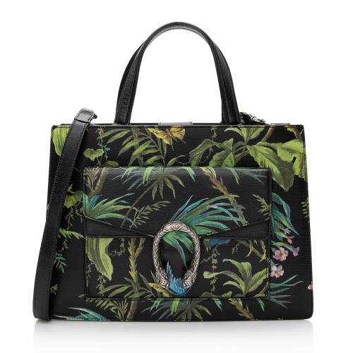 Gucci Leather Tropical Dionysus Medium Tote