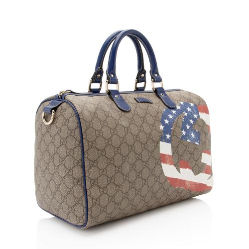 Gucci Limited Edition Unicef America GG Supreme Boston Bag