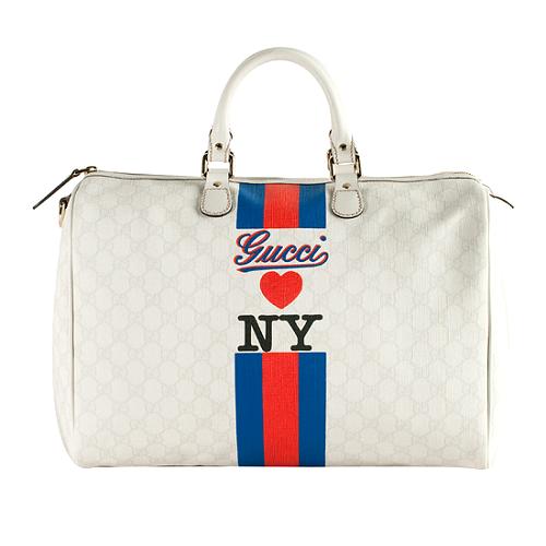 Gucci Limited Edition Large Gucci Loves NY Boston Handbag