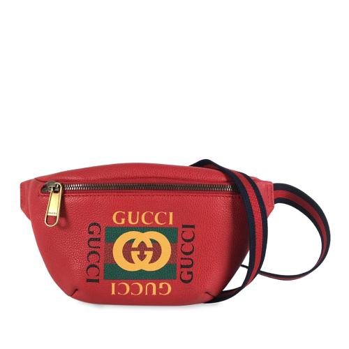 Gucci Logo Leather Belt Bag