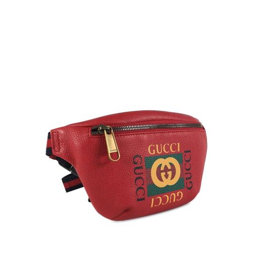 Gucci Logo Leather Belt Bag