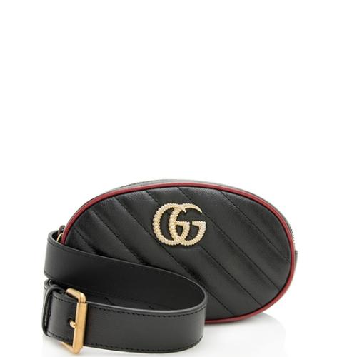 Gucci Matelasse Leather GG Marmont Belt Bag - Size 95