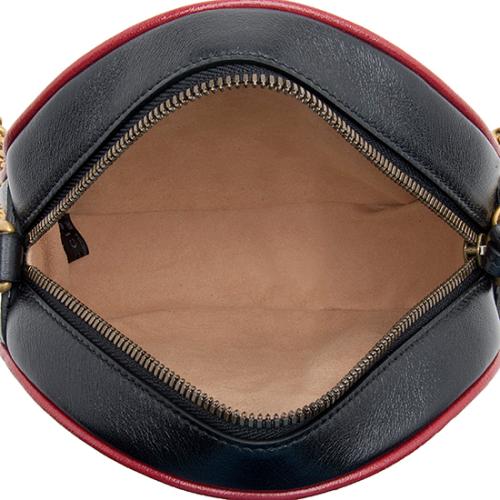 Gucci Matelasse Leather GG Marmont Round Mini Shoulder Bag