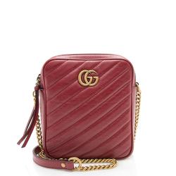 Gucci Matelasse Leather GG Marmont Rectangular Mini Shoulder Bag