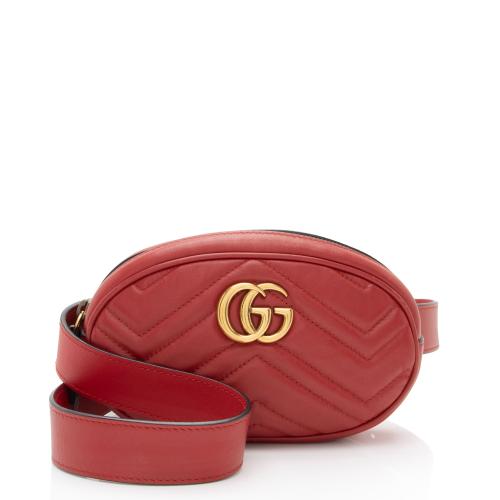 Gucci Matelasse Leather GG Marmont Belt Bag Size 34 85 Gucci Handbags Bag Borrow or Steal