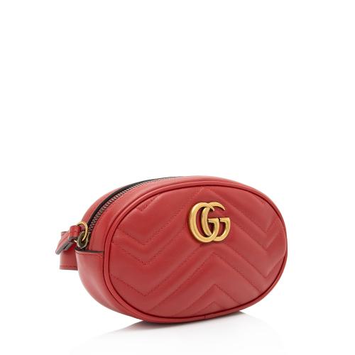 Gucci Matelasse Leather GG Marmont Belt Bag - Size 34 / 85