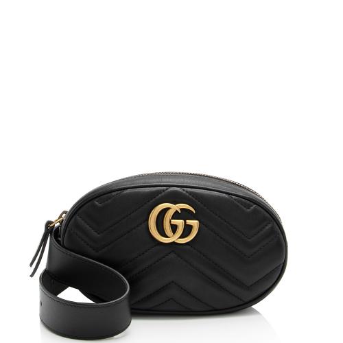 Gucci Matelasse Leather GG Marmont Belt Bag - Size 34 / 85