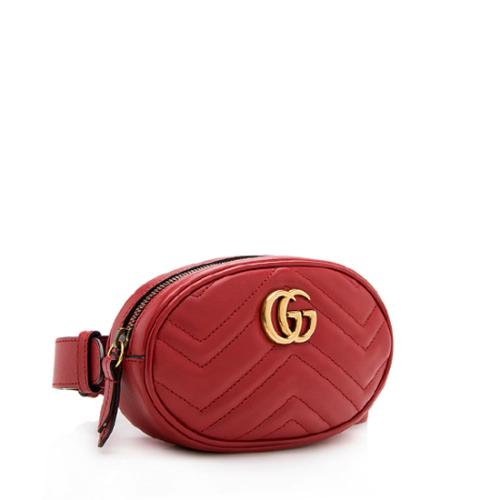 Gucci Matelasse Leather GG Marmont Belt Bag - Size 38 / 95