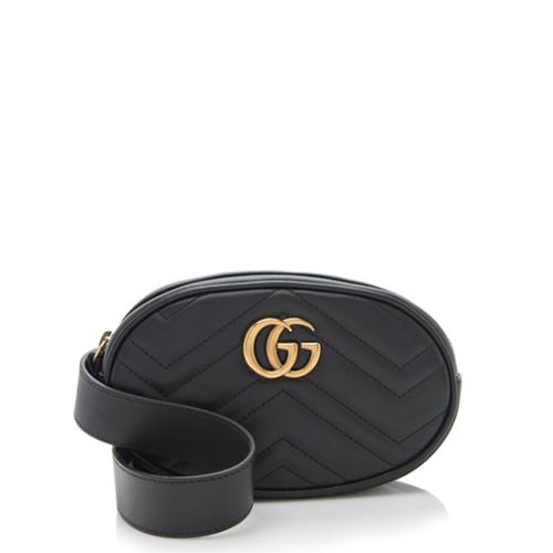 Gucci Matelasse Leather GG Marmont Belt Bag - Size 95