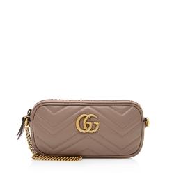 Gucci Matelasse Leather GG Marmont East West Mini Bag