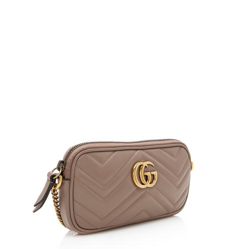 Gucci Matelasse Leather GG Marmont East West Mini Bag