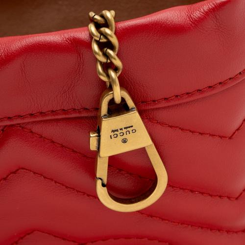 Gucci Matelasse Leather GG Marmont Mini Bucket Bag