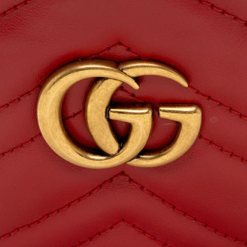 Gucci Matelasse Leather GG Marmont Mini Bucket Bag