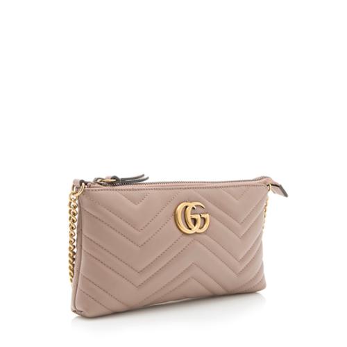 Gucci Matelasse Leather GG Marmont Mini Chain Bag