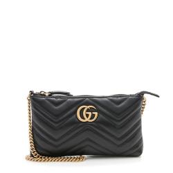 Gucci Matelasse Leather GG Marmont Mini Chain Bag