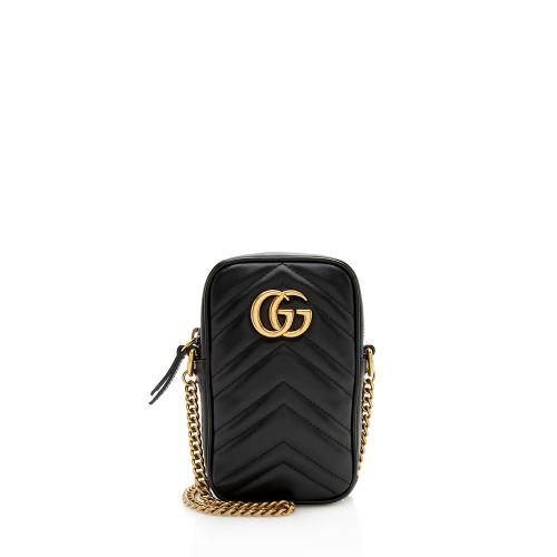 Gucci Matelasse Leather GG Marmont Mini Crossbody