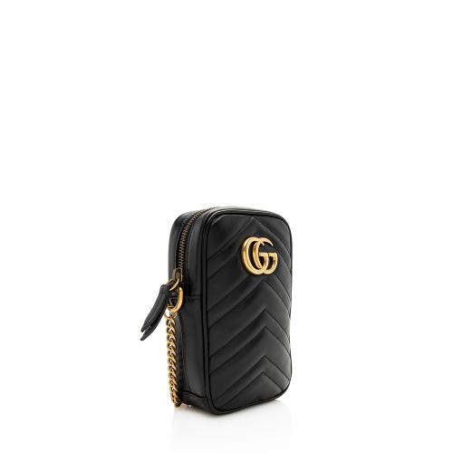 Gucci Matelasse Leather GG Marmont Mini Crossbody