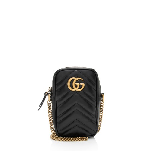 Gucci Matelasse Leather GG Marmont Mini Crossbody