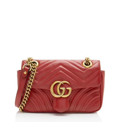 Gucci Matelasse Leather GG Marmont Mini Flap Bag