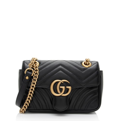 Gucci Matelasse Leather GG Marmont Mini Flap Bag