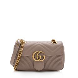 Gucci Matelasse Leather GG Marmont Mini Flap Bag