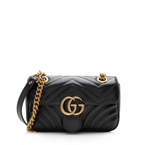 Gucci Matelasse Leather GG Marmont Mini Flap Bag