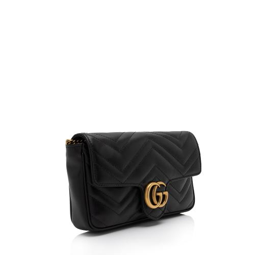 Gucci Matelasse Leather GG Marmont Mini Chain Bag