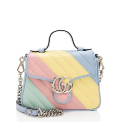 Gucci Matelasse Leather GG Marmont Mini Top Handle