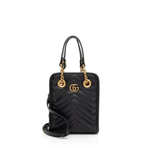 Gucci Matelasse Leather GG Marmont Mini Tote