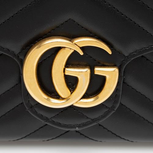 Gucci Matelasse Leather GG Marmont Mini Wallet on Chain