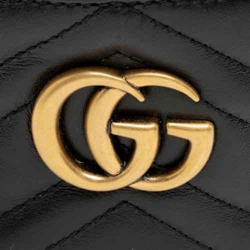 Gucci Matelasse Leather GG Marmont Round Mini Backpack