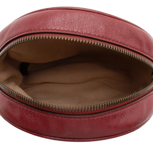 Gucci Matelasse Leather GG Marmont Round Mini Shoulder Bag