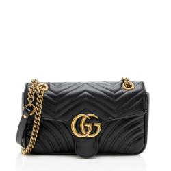 Gucci Matelasse Leather GG Marmont Small Flap Bag