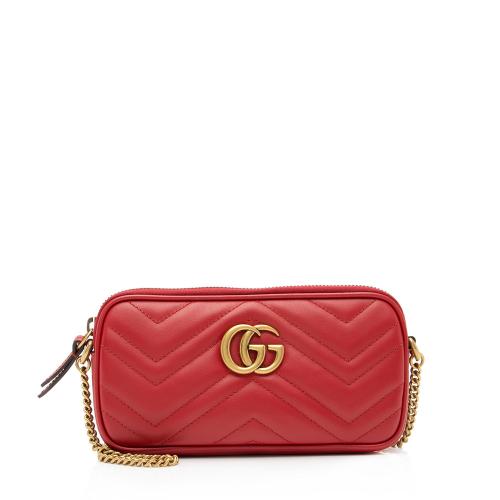 Gucci Matelasse Leather GG Marmont Small Crossbody