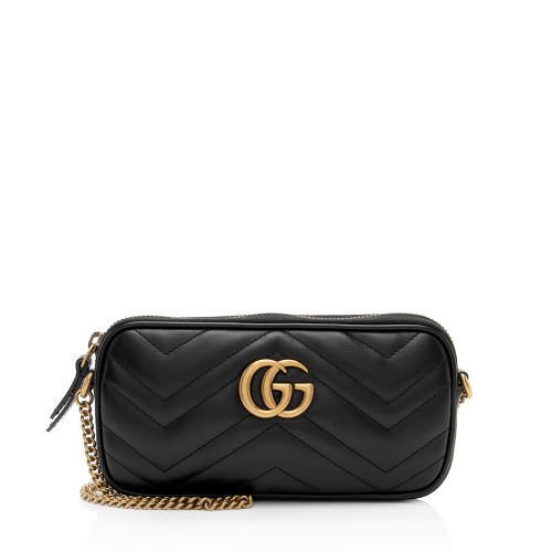 Gucci Matelasse Leather GG Marmont Small Crossbody