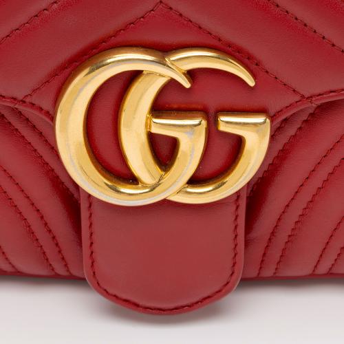 Gucci Matelasse Leather GG Marmont Small Flap Bag