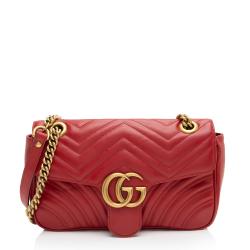 Gucci Matelasse Leather GG Marmont Small Flap Bag