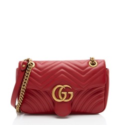 Gucci Matelasse Leather GG Marmont Small Flap Bag