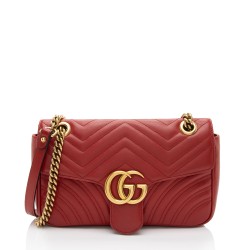 Gucci Matelasse Leather GG Marmont Small Flap Bag