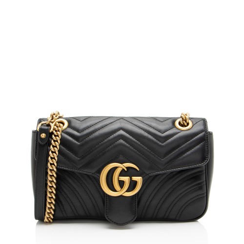 Gucci Matelasse Leather GG Marmont Small Flap Bag